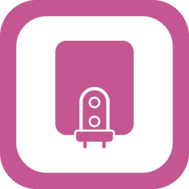 Modern su ısıtıcısı simgesinin vektör çizimi