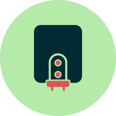 Modern su ısıtıcısı simgesinin vektör çizimi