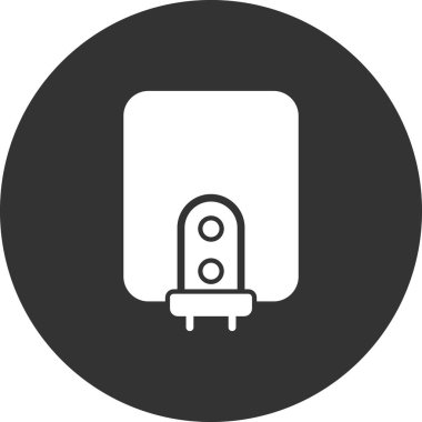 Modern su ısıtıcısı simgesinin vektör çizimi