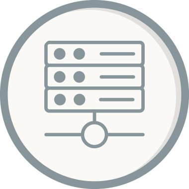 Sunucu. Web simgesi basit illüstrasyon