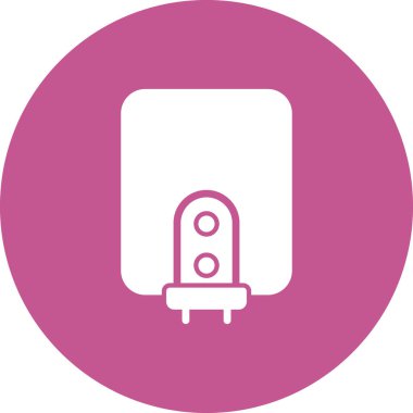 Modern su ısıtıcısı simgesinin vektör çizimi