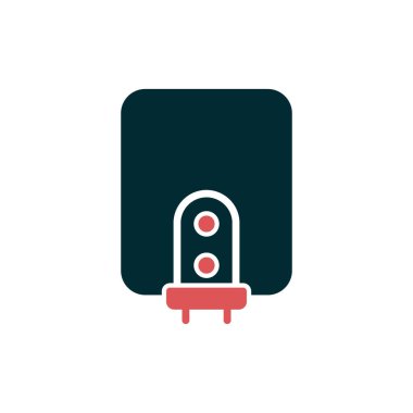 Modern su ısıtıcısı simgesinin vektör çizimi