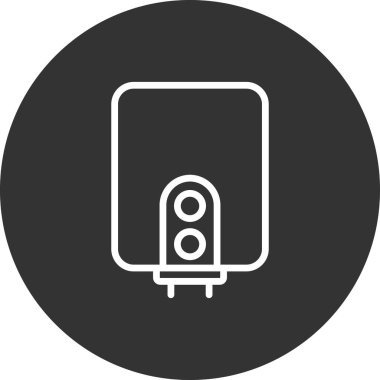 Modern su ısıtıcısı simgesinin vektör çizimi