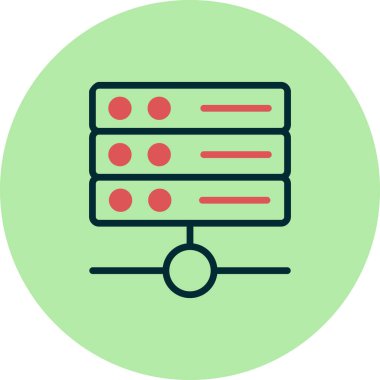 Sunucu. Web simgesi basit illüstrasyon