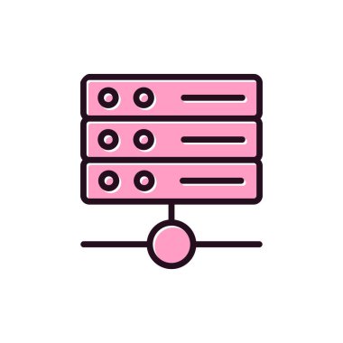 Sunucu. Web simgesi basit illüstrasyon