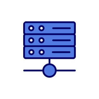 Sunucu. Web simgesi basit illüstrasyon