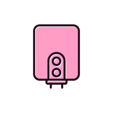 Modern su ısıtıcısı simgesinin vektör çizimi