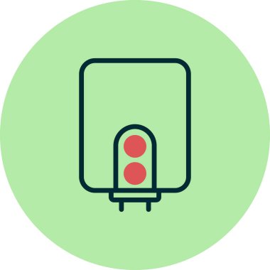 Modern su ısıtıcısı simgesinin vektör çizimi