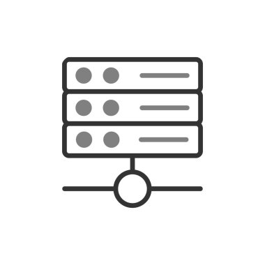 Sunucu. Web simgesi basit illüstrasyon