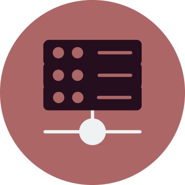 Sunucu. Web simgesi basit illüstrasyon