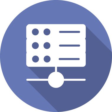 Sunucu. Web simgesi basit illüstrasyon