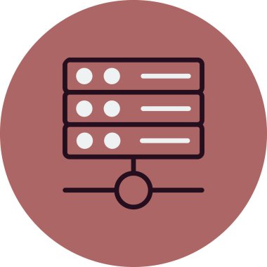 Sunucu. Web simgesi basit illüstrasyon