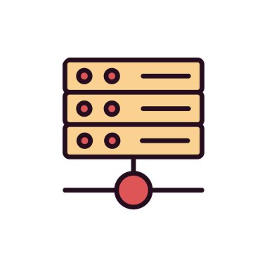 Sunucu. Web simgesi basit illüstrasyon