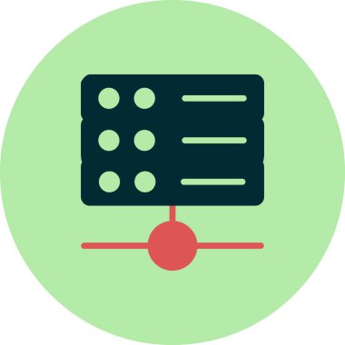 Sunucu. Web simgesi basit illüstrasyon