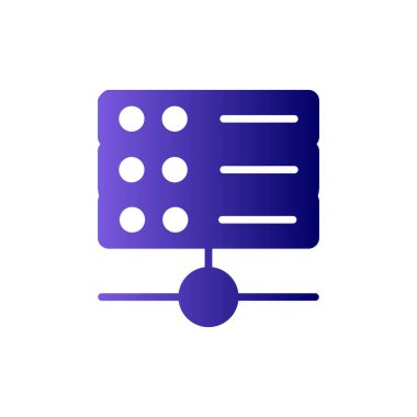 Sunucu. Web simgesi basit illüstrasyon