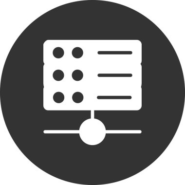 Sunucu. Web simgesi basit illüstrasyon