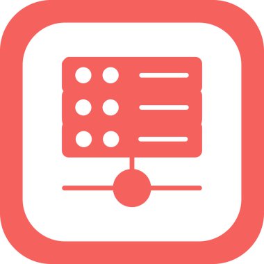 Sunucu. Web simgesi basit illüstrasyon