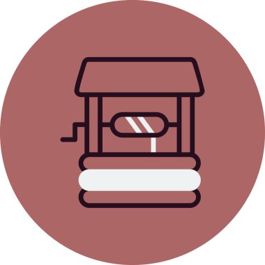 Su duvarı simgesinin vektör illüstrasyonu