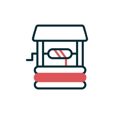 Su duvarı simgesinin vektör illüstrasyonu