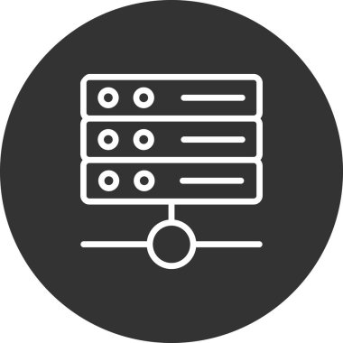 Sunucu. Web simgesi basit illüstrasyon