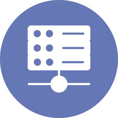 Sunucu. Web simgesi basit illüstrasyon