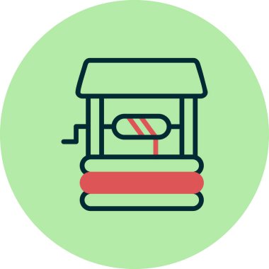 Su duvarı simgesinin vektör illüstrasyonu