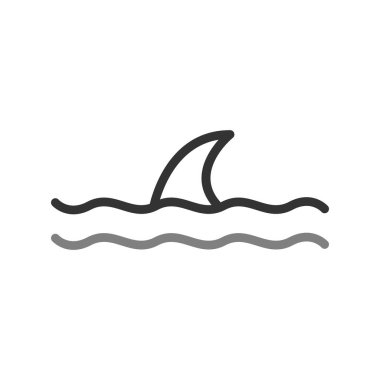 Köpekbalığı. Web simgesi basit tasarım