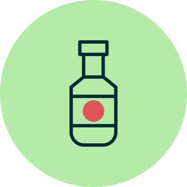 viski şişe kutsal kişilerin resmi, vektör çizim