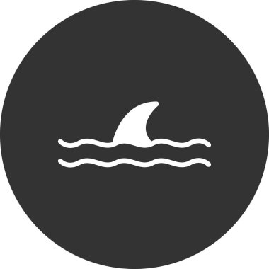 Köpekbalığı. Web simgesi basit tasarım