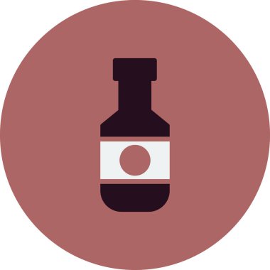 viski şişe kutsal kişilerin resmi, vektör çizim