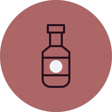 viski şişe kutsal kişilerin resmi, vektör çizim