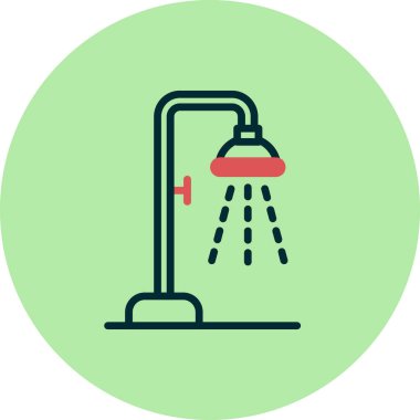 duş ikonu vektör illüstrasyonu