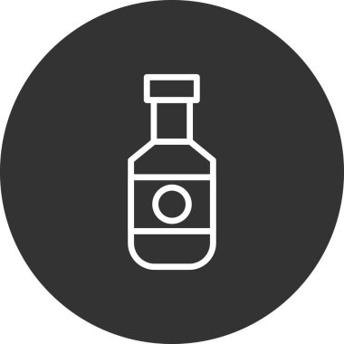 viski şişe kutsal kişilerin resmi, vektör çizim