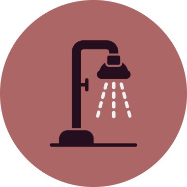 duş ikonu vektör illüstrasyonu