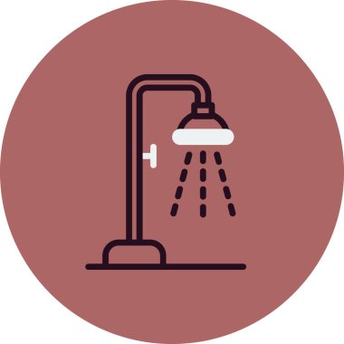 duş ikonu vektör illüstrasyonu