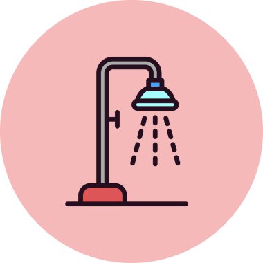 duş ikonu vektör illüstrasyonu