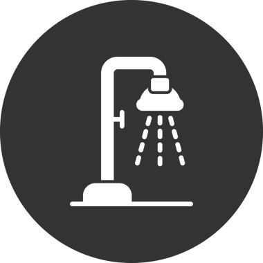 duş ikonu vektör illüstrasyonu