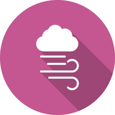 Hava ikonu vektör illüstrasyonu. Rüzgarlı 