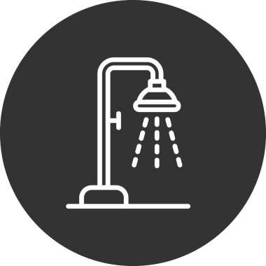 duş ikonu vektör illüstrasyonu