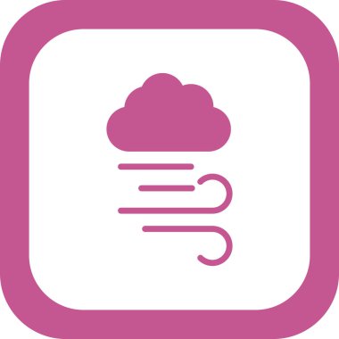 Hava ikonu vektör illüstrasyonu. Rüzgarlı 