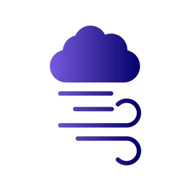 Rüzgarlı hava ikonu vektör illüstrasyonu