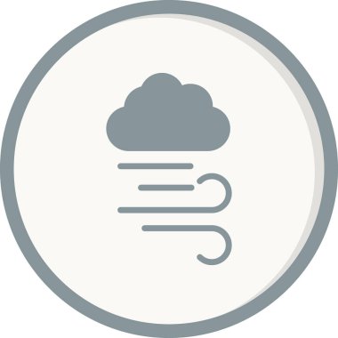 Hava ikonu vektör illüstrasyonu. Rüzgarlı 