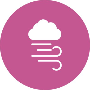 Hava ikonu vektör illüstrasyonu. Rüzgarlı 