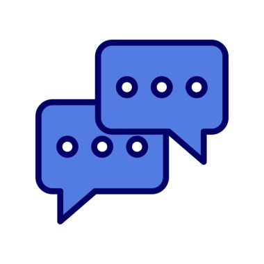 İleti sohbet baloncukları ikon vektör illüstrasyonu