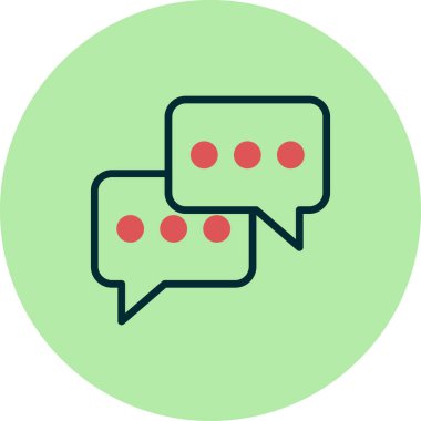 İleti sohbet baloncukları ikon vektör illüstrasyonu