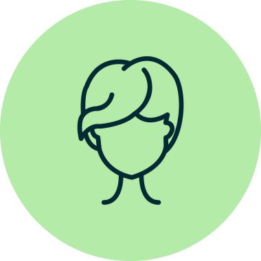 Kadın. Web simgesi basit illüstrasyon