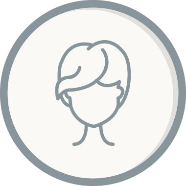 Kadın. Web simgesi basit illüstrasyon