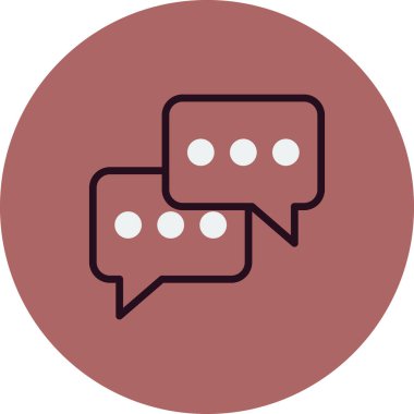 İleti sohbet baloncukları ikon vektör illüstrasyonu