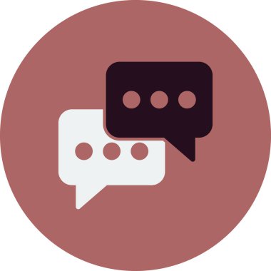 İleti sohbet baloncukları ikon vektör illüstrasyonu