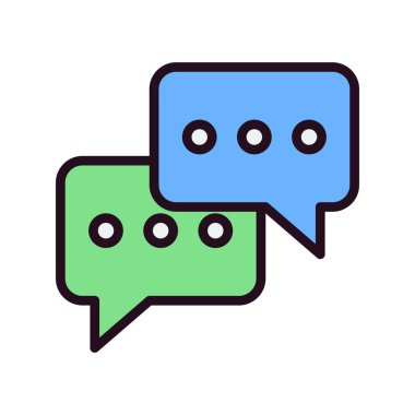 İleti sohbet baloncukları ikon vektör illüstrasyonu